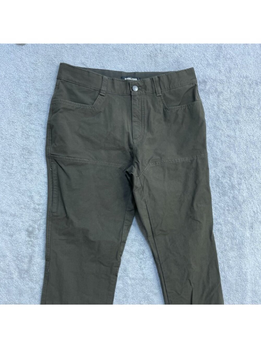 Kirkland Signature Men's 34x32 Stretch Cargo Tech Pants Olive Green B1234 - Picture 9 of 13